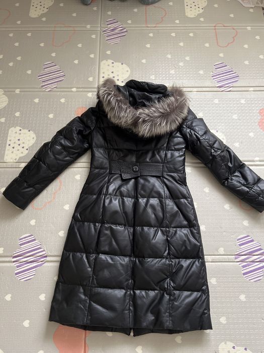 Кожанный пуховик