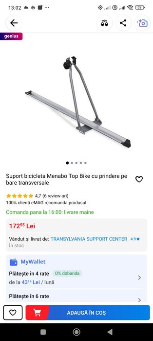 Bare aluminiu pt Hyundai Tucson + 3 suporturi pt biciclete