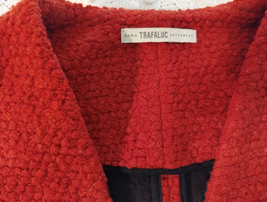 Червено палто ZARA Trafaluc –  размер L - XL