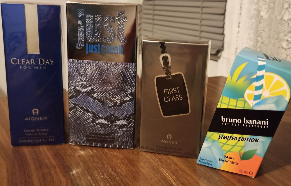 Мъжки парфюми Cavalli, Aigner, Bruno Banani