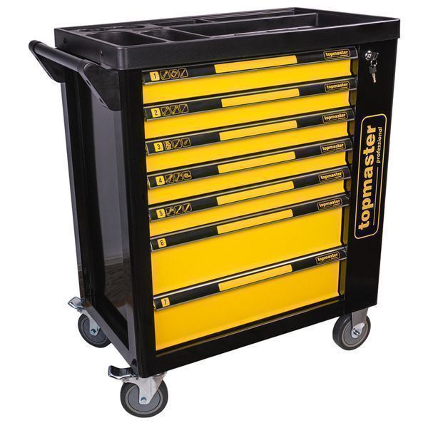 Професионален шкаф оборудван с инструменти, 7 чекмеджета, 5 модула, 21