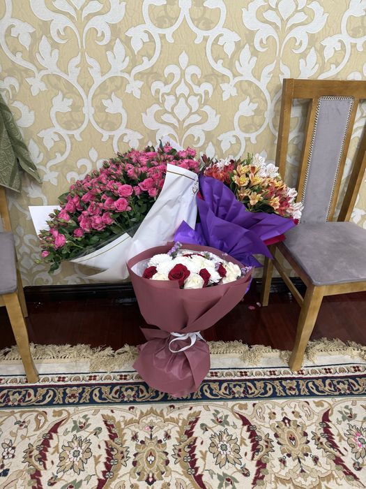 Цветы новые, 3 букета