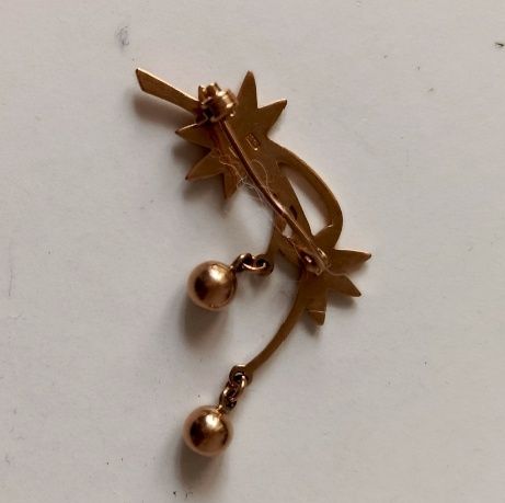 Брошь подвеска золото