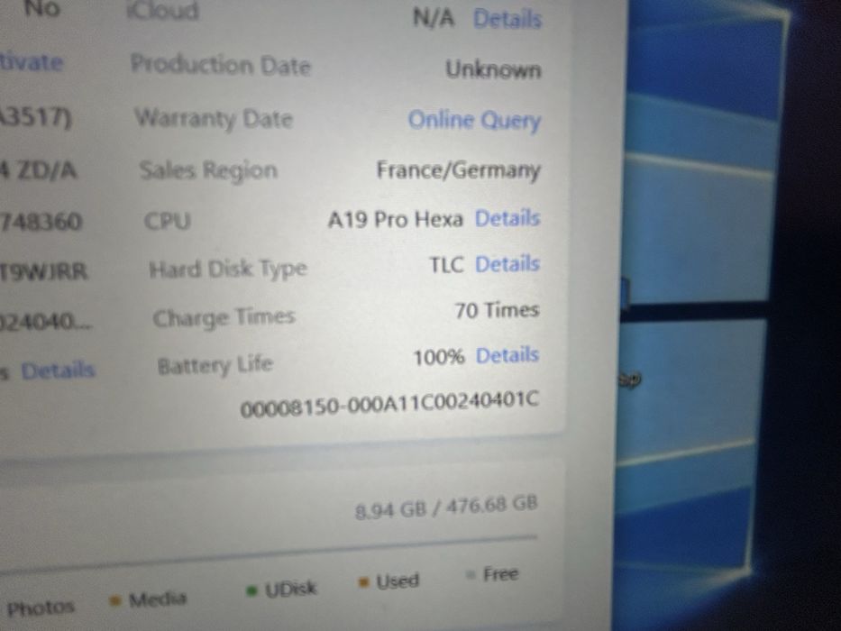 iPhone Air 512 gb Sky Blue Batery 100% !