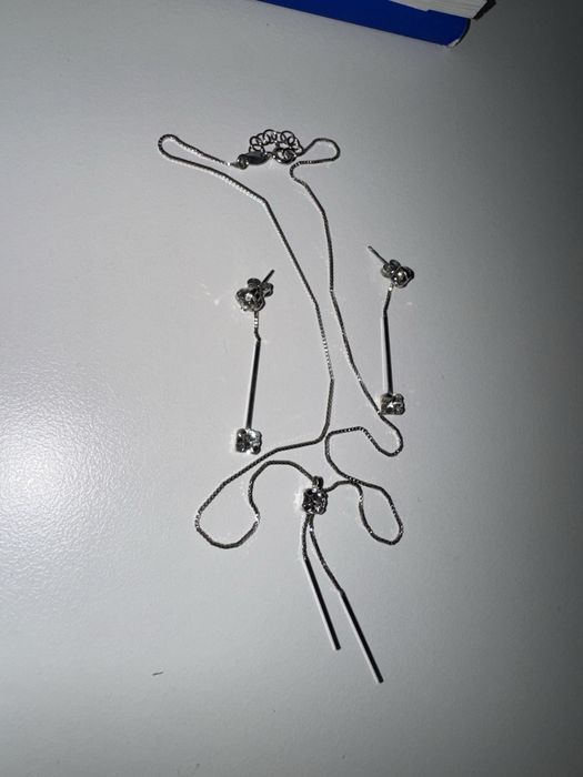 Set bijuterii argint (cercei + colier)