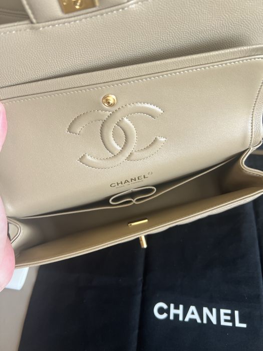 Geanta chanel 2.55 caviar grej