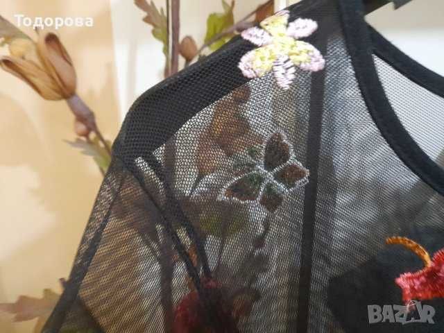 Елегантна туника - шифон и тюл с бродерия