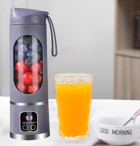 Преносим блендер 450 мл, презареждащ се с USB, за смутита и шейкове