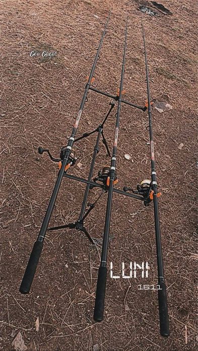 Set complet pescuit crap – 3 lansete, 3 mulinete + accesorii!