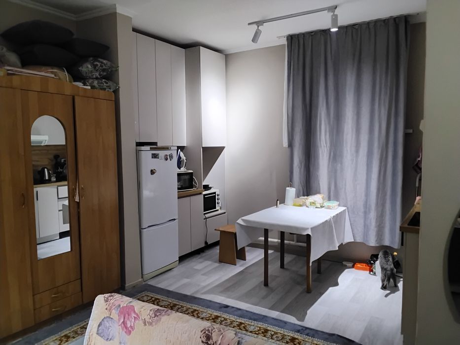 Квартира студия на цокольном этаже