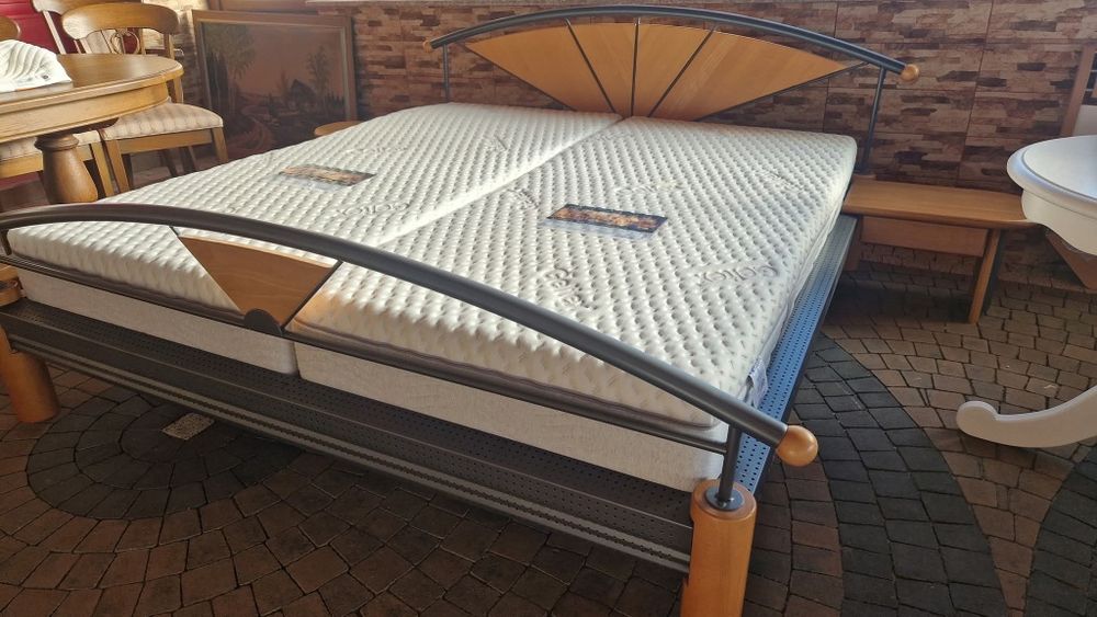 Pat metalic + saltele, 1,80m x 2m