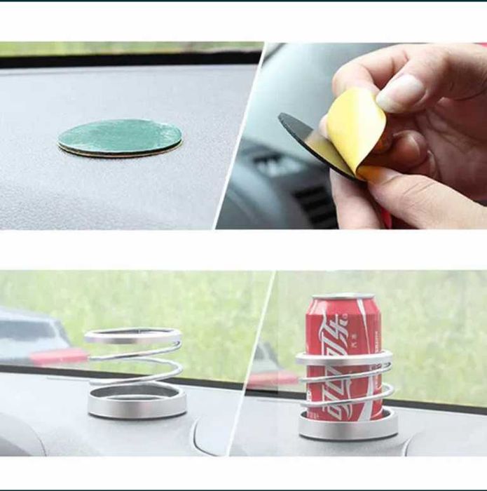 Универсална поставка за чаша за кола, тип спирала - 4 цвята.