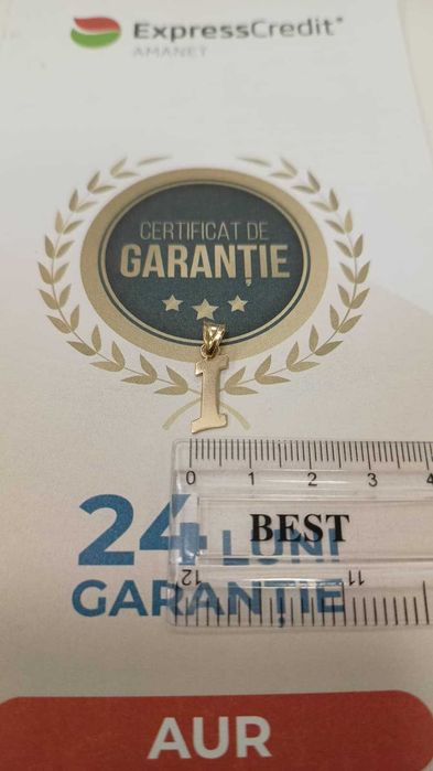[AG24 Harlau B.45831.1] Pandantiv aur 14k 0.71gr - Garantie 2 ani!