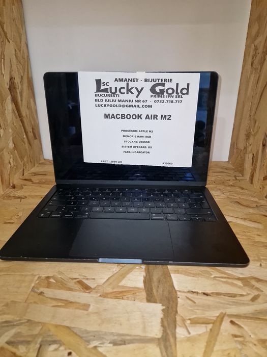 Macbook Air 2022 Procesor M2 8GB Ram 256GBSSD93%Baterie #35060