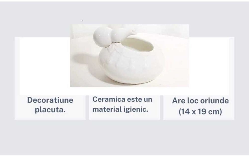 Fantana dispenser apa automat din ceramica, pentru pisici