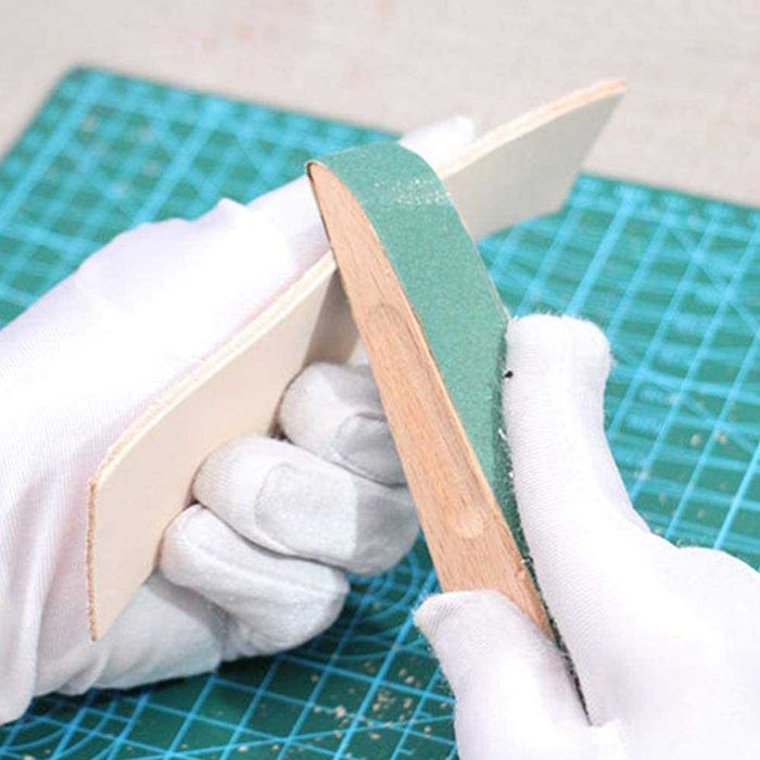 дървена подложка  за шкурка, шлайфане, полиране, кожарски инструмент