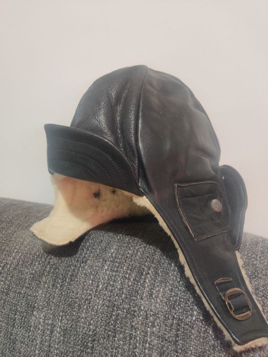 Căciulă/cască piele pilot