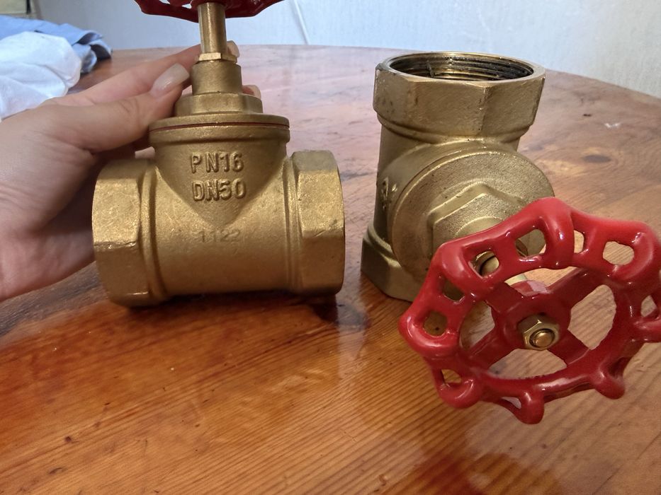 Латунная задвижка DN50 PN16, 2 штуки