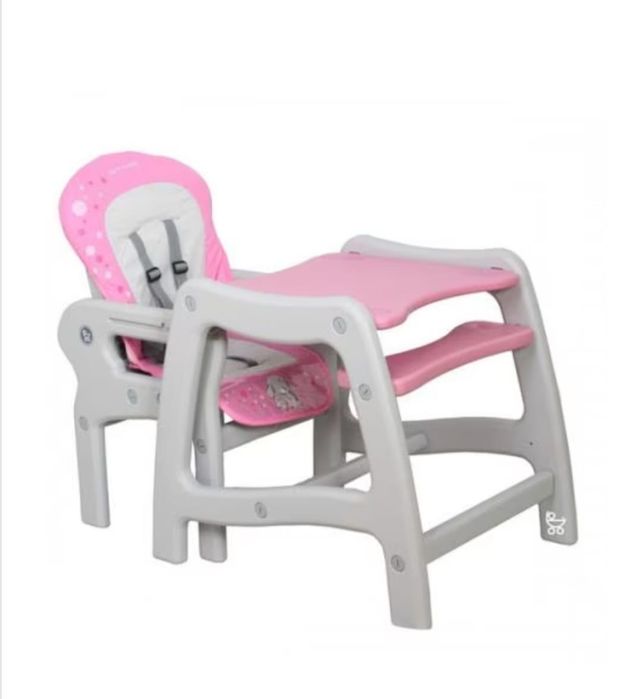 Scaun masă multifuncțional Coto Baby Roz