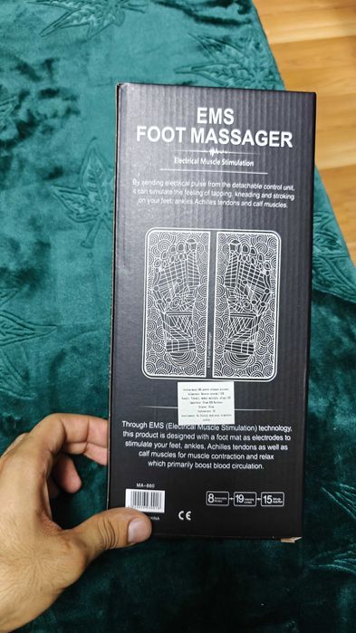 Covoraș de masaj pentru picioare, Masaj electric vibrator, Tehnologie EMS