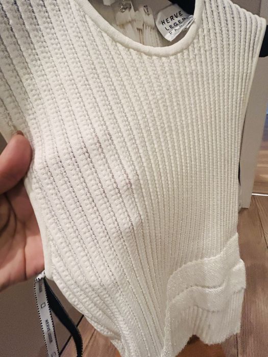 Herve Leger отигинален топ плетиво с коприна