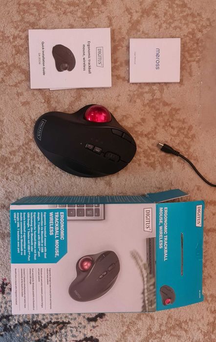 DIGITUS - ergonomic trackball mouse wireless