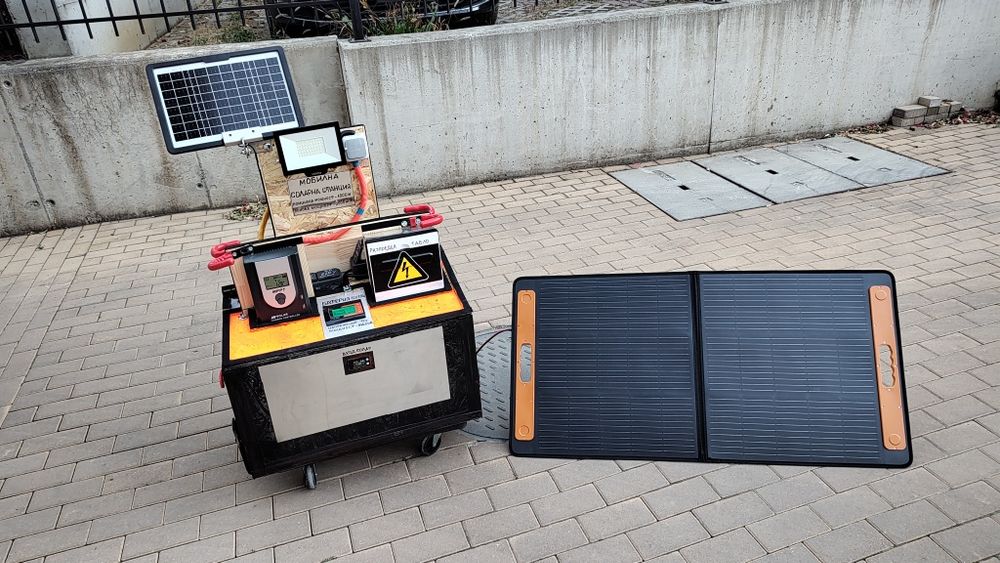 Мобилна  соларна станция 1000W/120Ah/150 W  Solar -  чиста синусоида