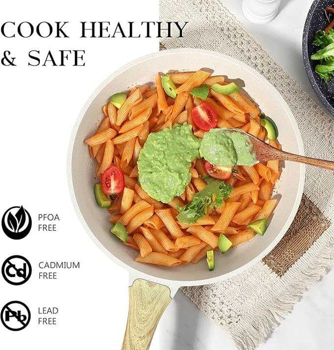 Тиган за омлет GiPP 20см с незалепващо покритие, бял гранит