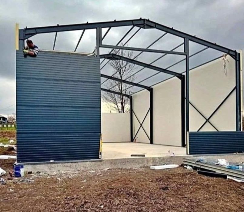 STOC !!! Vand structura metalica in serie pentru hala de 10X20X4 metri