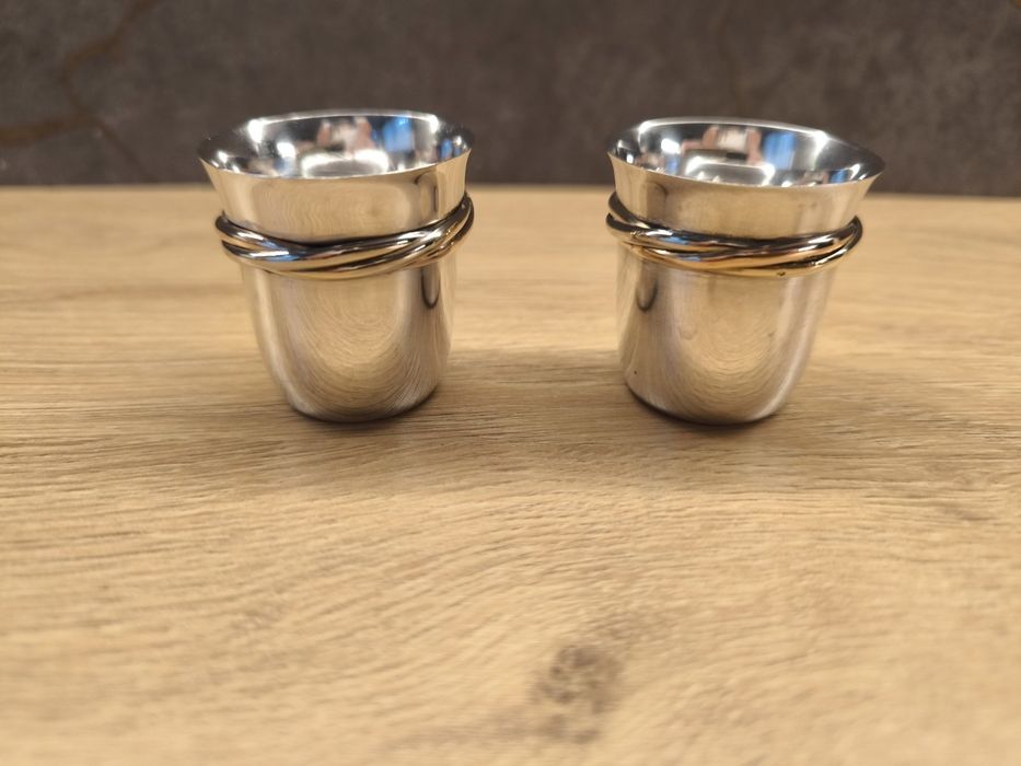 Продавам антикварен сребърен чифт чаши Cartier Paris
