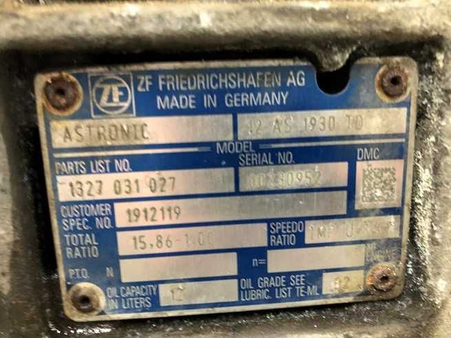 Cutie de viteze ZF Astronic 12 AS 1930 TD DAF XF - Piese de schimb DAF