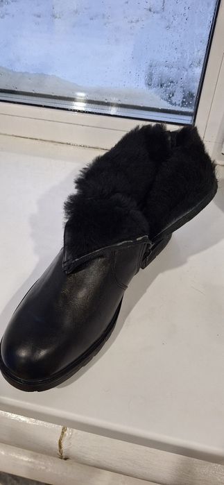 Сапоги зимние кожаные