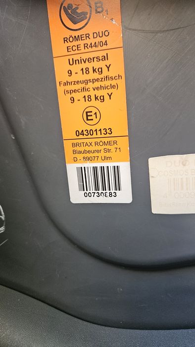 Столчета за кола Britax romer duo plus 9-18 кг