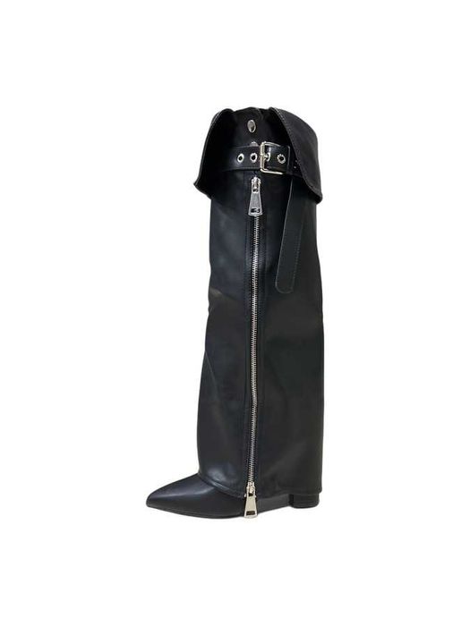 Дамски ботуши на висок ток-ПРОМОЦИЯ