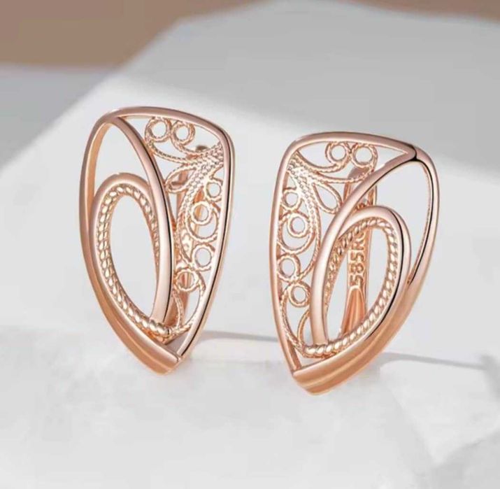 GP120,cercei placati aur 14k,incuietoare sigura,filigranati,noi