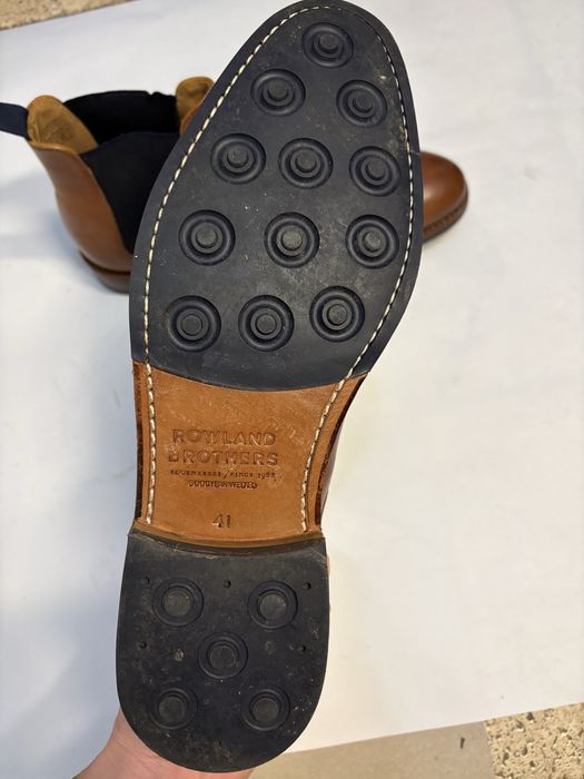 Ghete Chelsea Rowland Brothers piele naturală, Goodyear Welted, mărimea 41