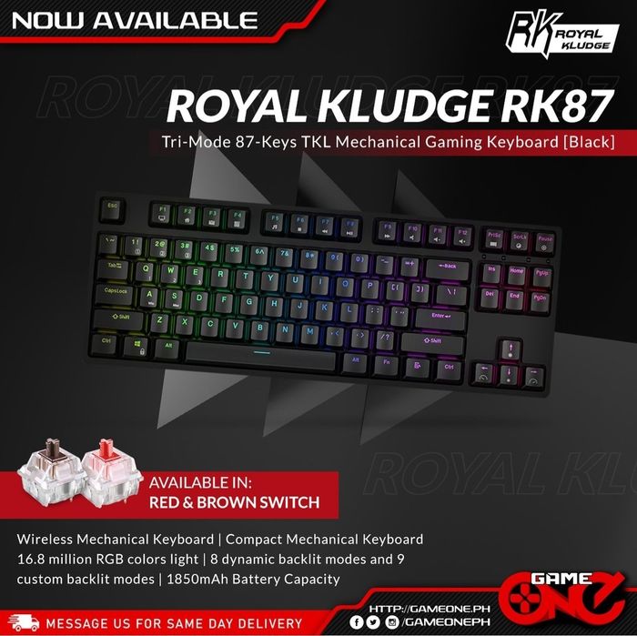 Royal Kludge R87/RK87 TKL Проводная Механическая Клавиатура