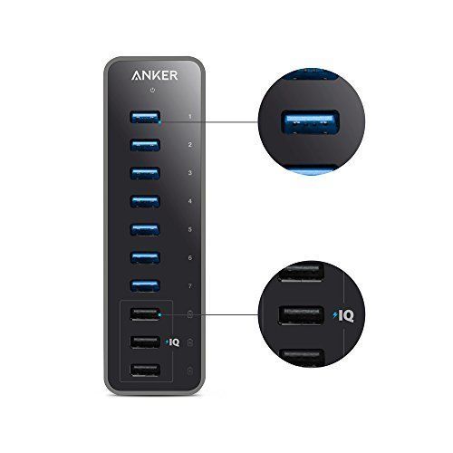 Anker 60W 3 PowerIQ Hub 7-Port USB 3.0 данни и зареждане в едно