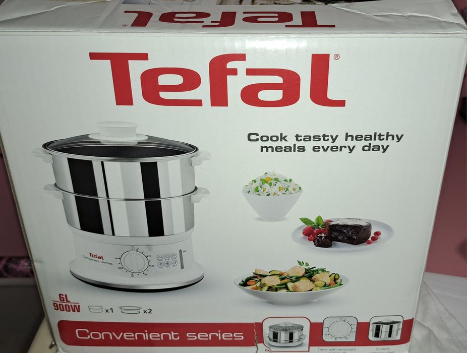 Cu garanție! Aparat de gatit cu aburi Tefal VC145130, 900W, 6 L,