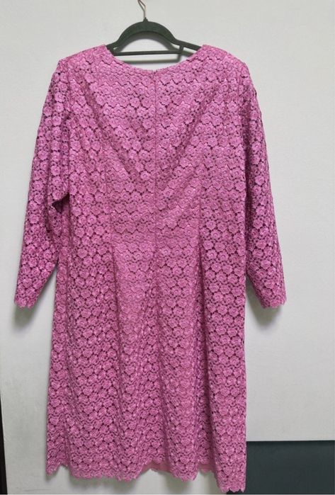 Rochie dantelata XXL roz