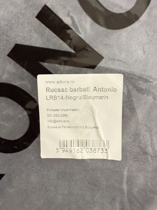 Rucsac / Ghiozdan barbati KONO - bleumarin - NOU cu eticheta