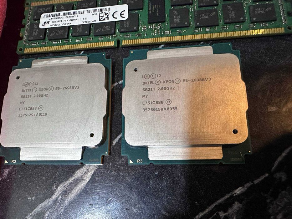 Мощные двухпроцессорные комплекты X99 с 128 гб озу + куллера