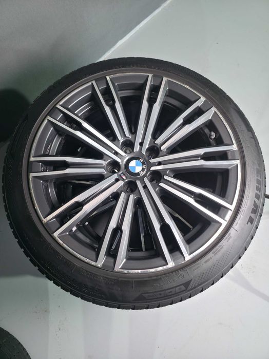4 Roti Jante + Anvelope M+S 4Sezoane - 225/45/18 5x112 - OEM BMW Seria 3 G20 G21 / Seria 4 G22 - M-Pack + Senzori Presiune OEM BMW !