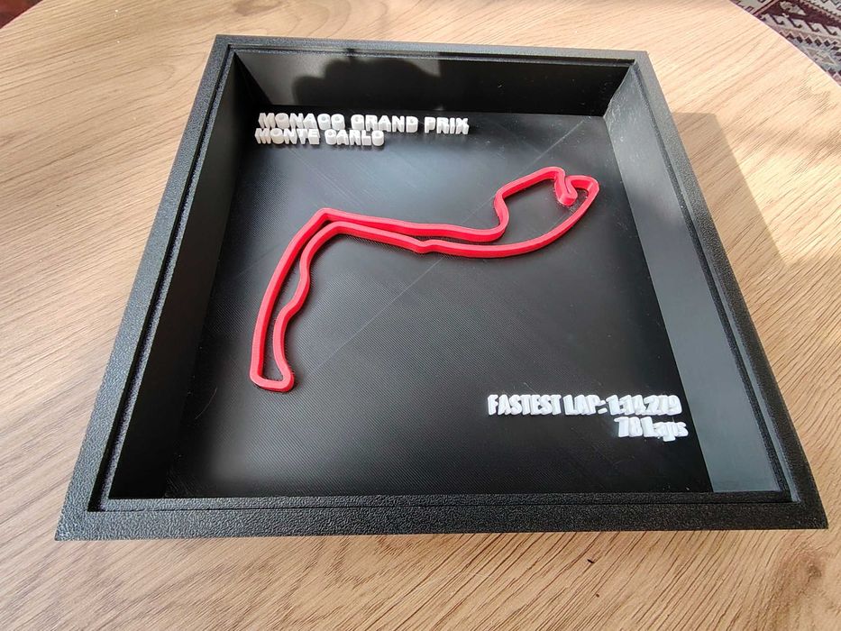 3D рамка Monaco GrandPrix – персонализиран подарък за фен на Формула 1