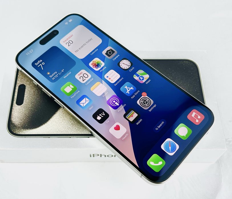 Apple iPhone 15 Pro Max 256GB Natural Titanium Перфектен! Гаранция!