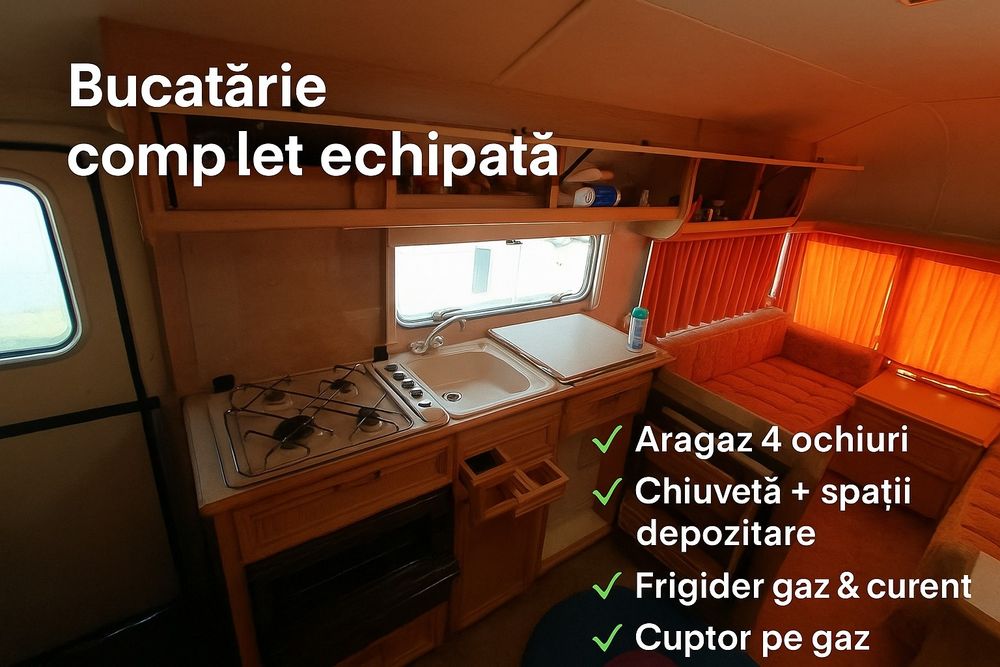 Rulotă Clubman 6 locuri, baie completă + cort, încălzire duală