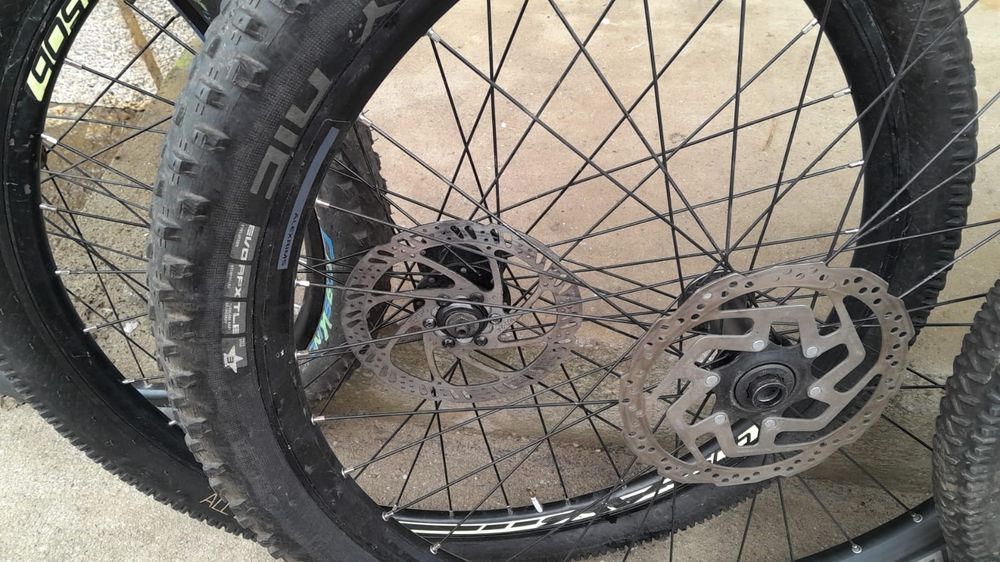 Set roti bicicleta mountainbike 27,5 inchi cu disc frana