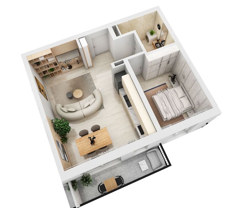Apart. cu 2 camere, încălzire pardoseala, Magnolia Residence Sibiu