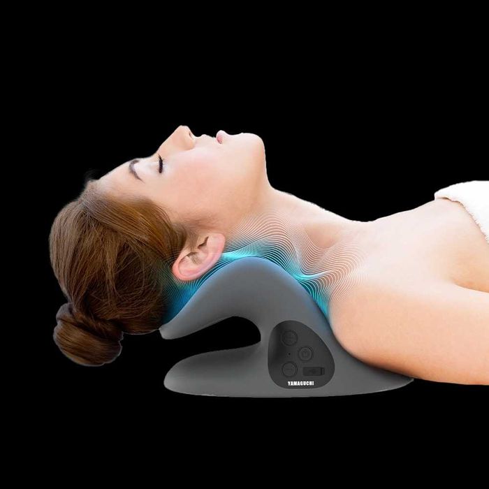 Подушка для растяжки мышц шеи с миостимуляцией EMS Neck Foam Pillow