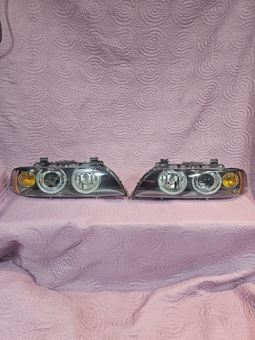 Фары BMW E39 рестайлинг после реставрации